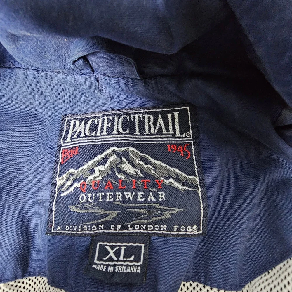 Pacific‎ Trail Mens VTG Colorblock Windbreaker Jacket XL Blue Gorpcore Outdoor